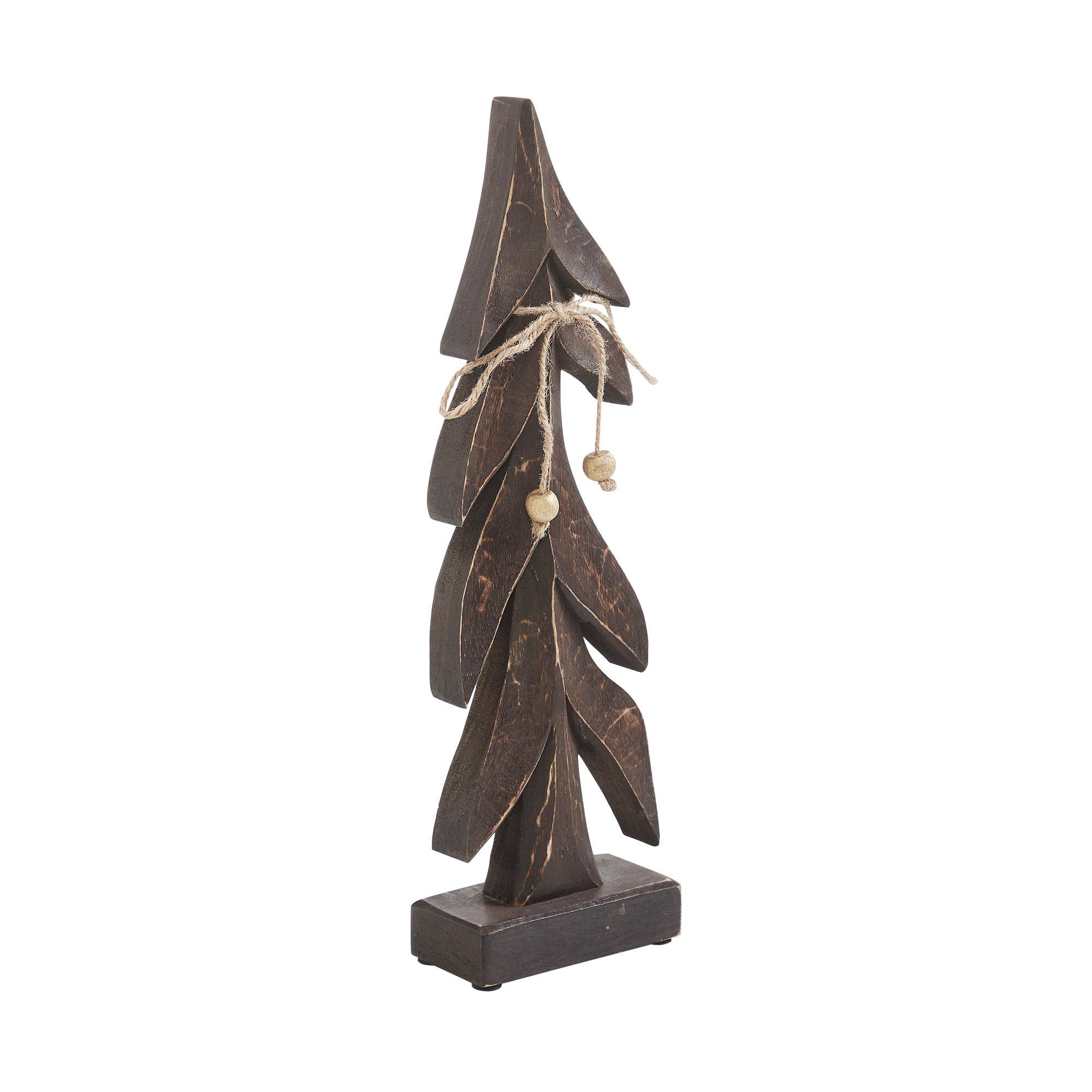 VHC Brands - Wholesale Decorative Tabletop Object - Festive Boughs Dark Wooden Tree 14x4x21