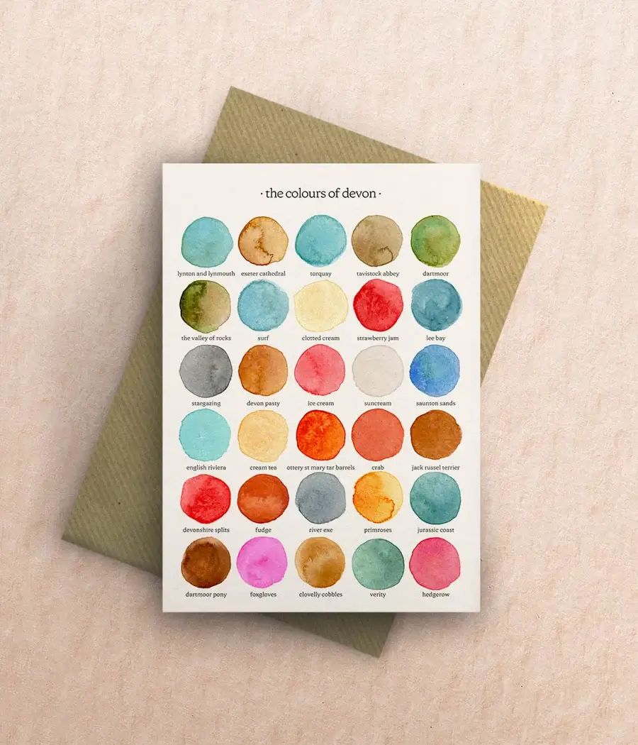 By Tilly - Wholesale Everyday Greeting Card - The Colours of Devon Greetings Card0