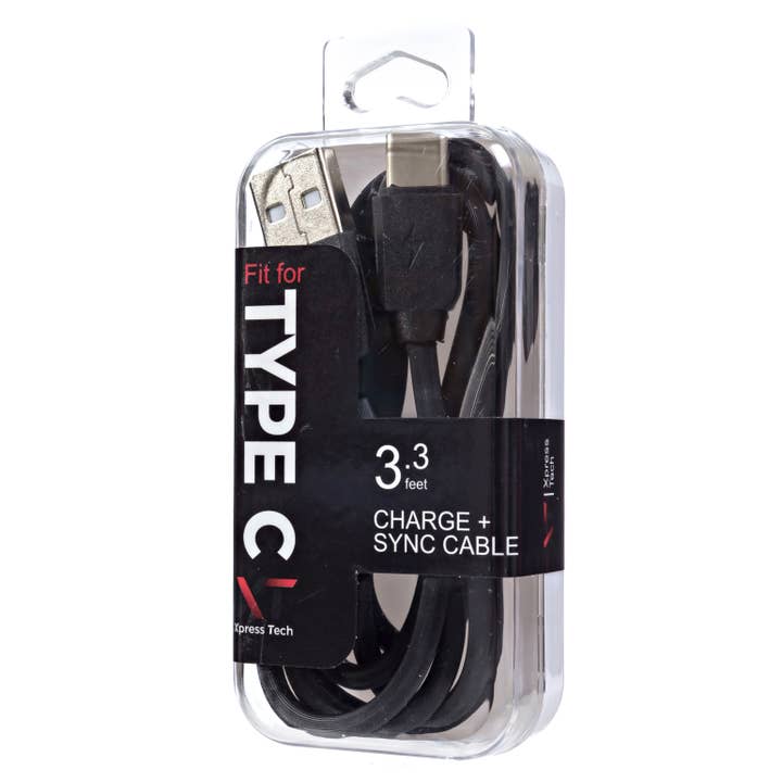 Xpress Tech Cell Accessories XT - Wholesale Charging Cable - Xpress Tech 461 Type-C USB Charge and Sync Cable - Black3