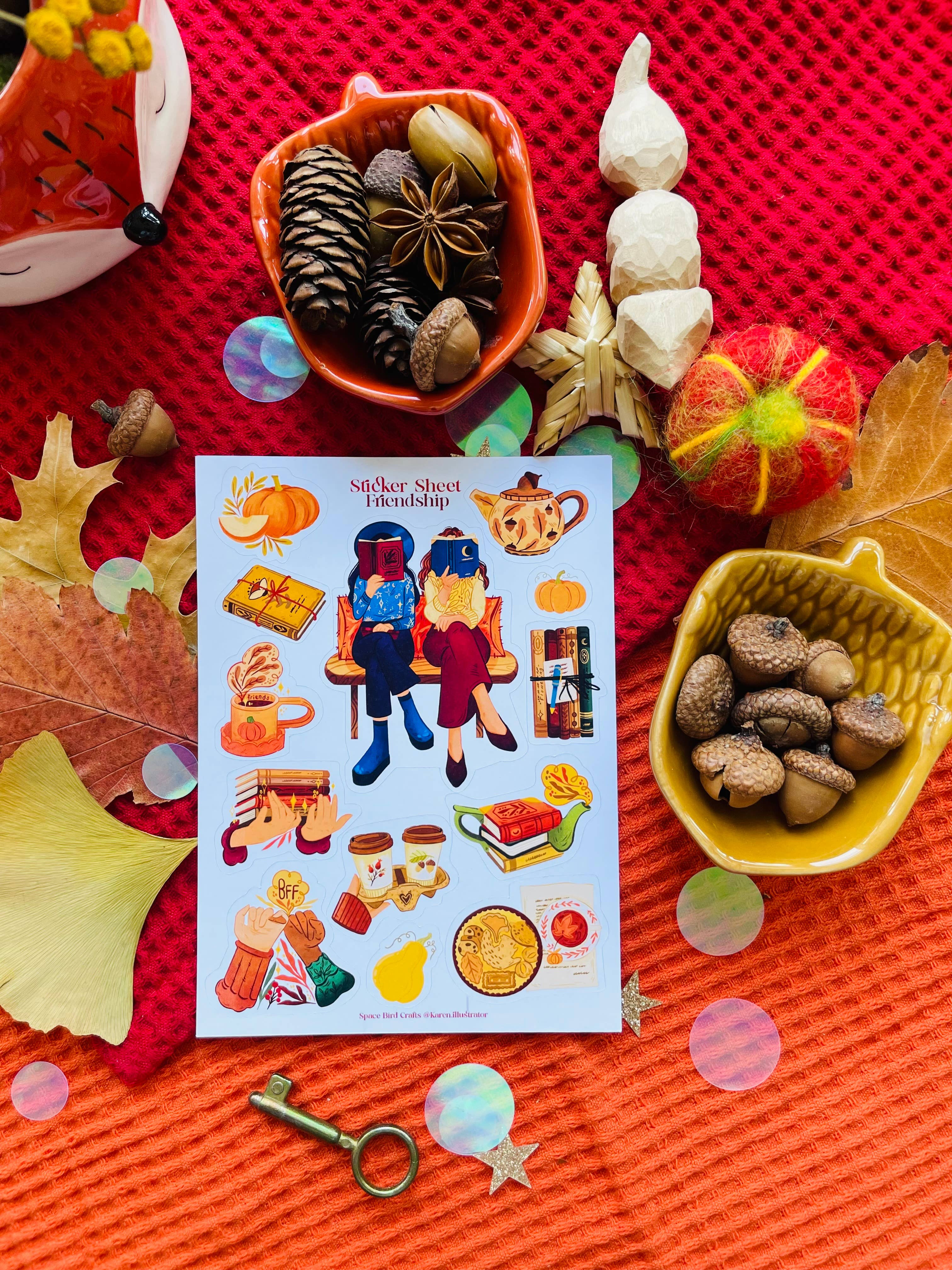 Split Moon Studios - Wholesale Sticker - Friendship Sticker Sheet Decorative Sticker4