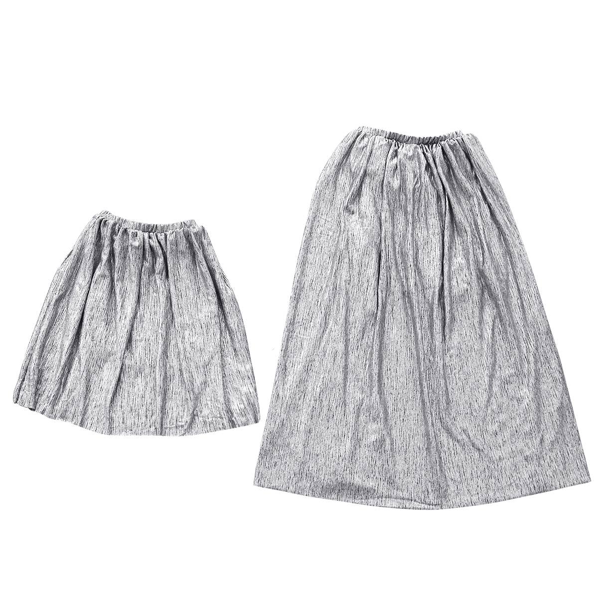 Loven x Mini Momo - Wholesale Mommy & Me Sets - Metallic Midi Skirt Sparkly Elastic Waist Mommy & Me - Kids7