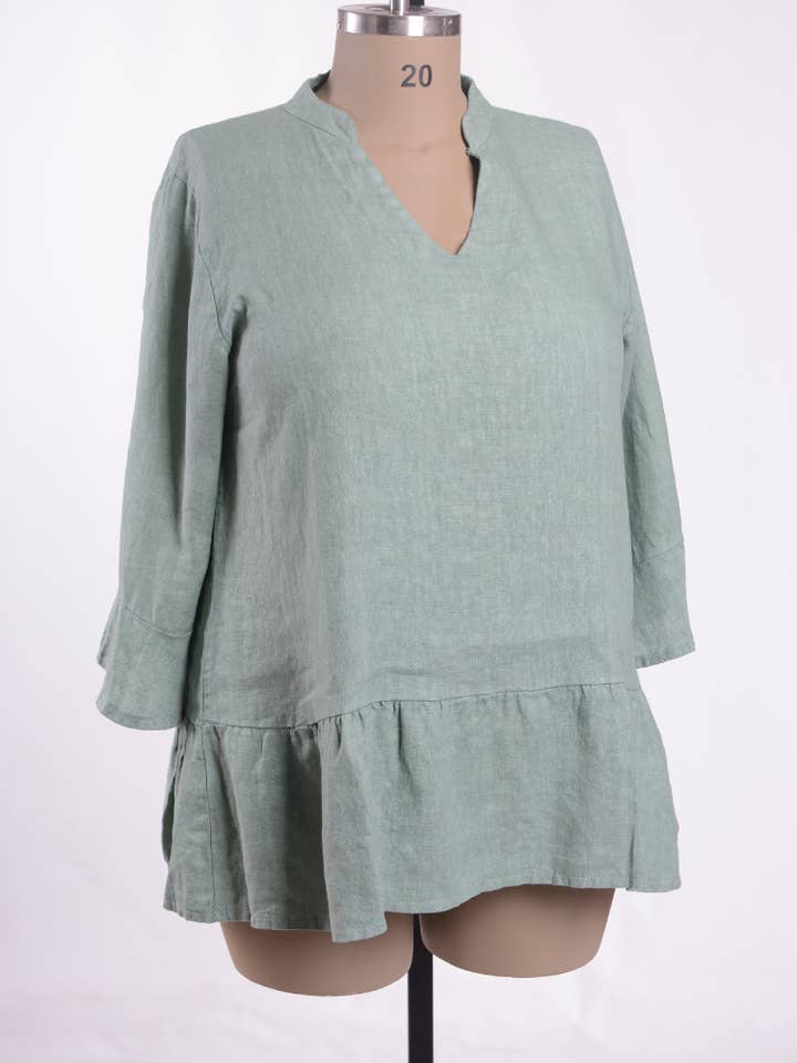 Bell Sleeve Linen Tunic - 12426 for wholesale by Jeld Wholesale