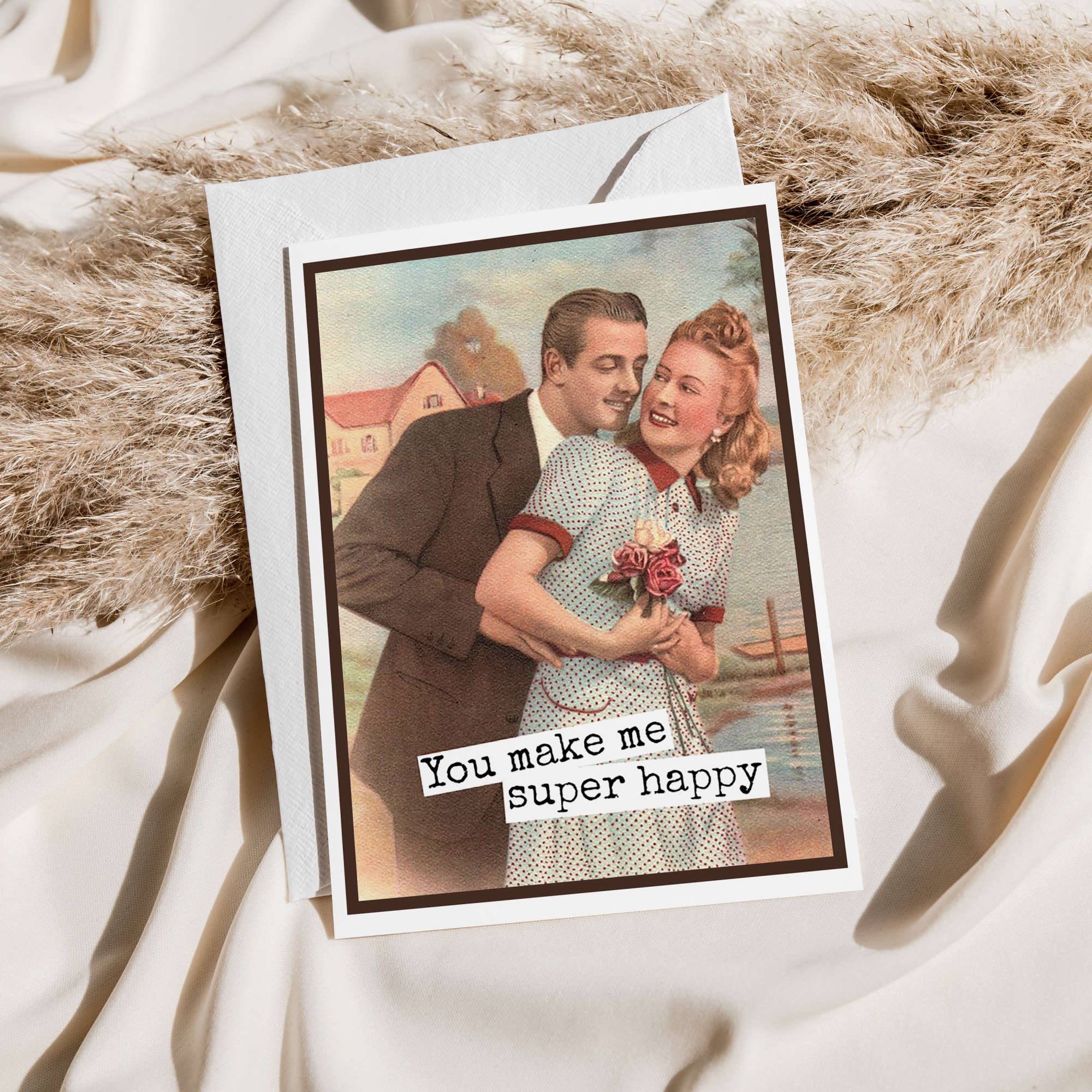 Raven's Rest Studio - Vente Cartes de déclaration d'amour - Carte d'amour. Tu me rends super heureux.1