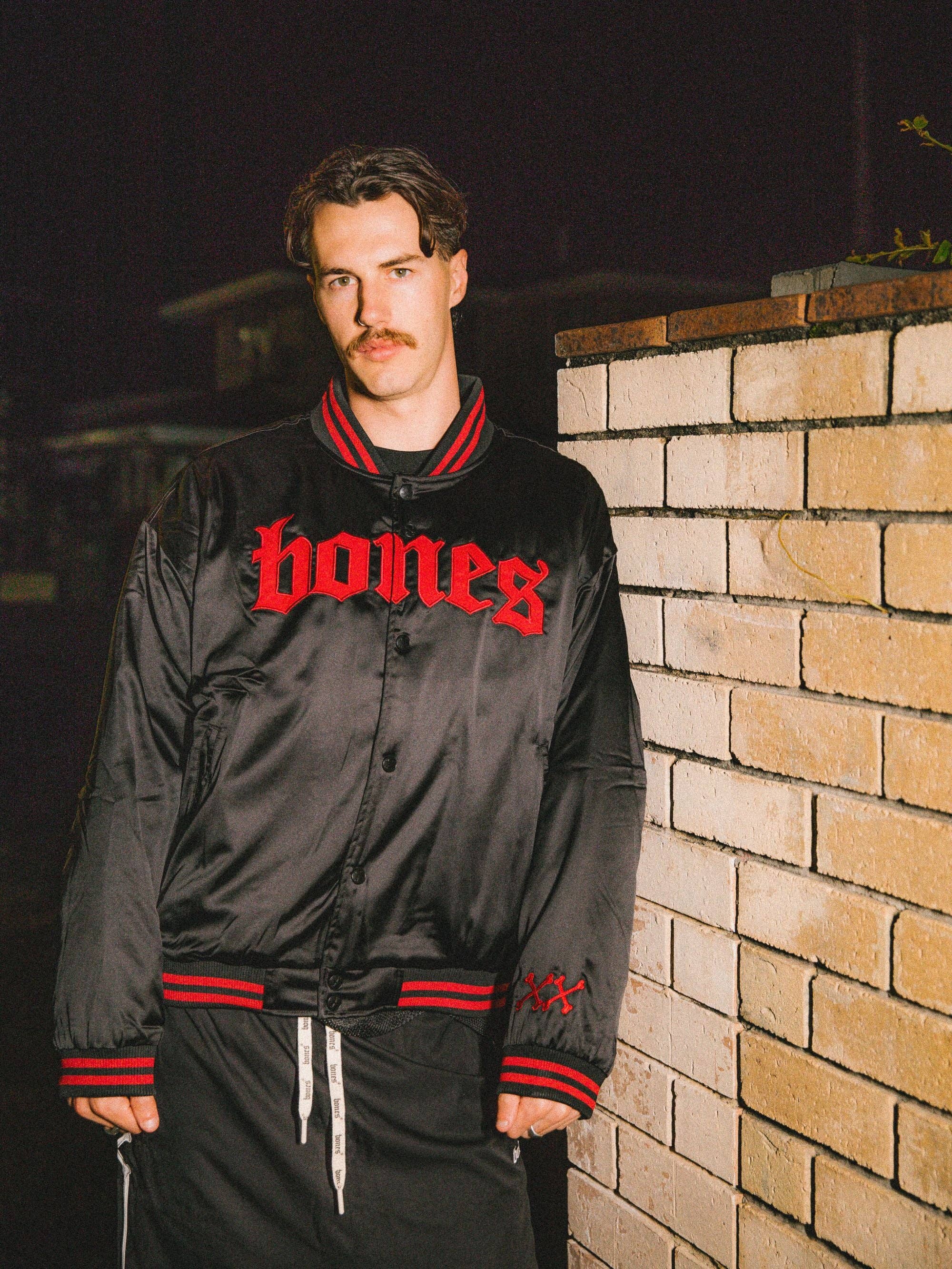 Billy Bones Club - Wholesale College/Baseball Jacket - Men’s - Satin Starter Jacket - Red4