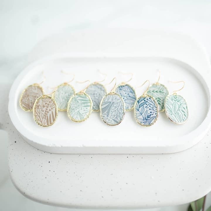 Ton-Ohrringe | Flora-Fenster | Erde+Himmel Kollektion für den Großhandel von Hazel n Blue