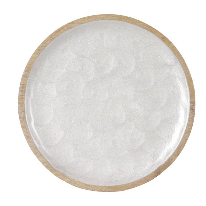 Mango wood plate Megan S for wholesale by EARTHWARE