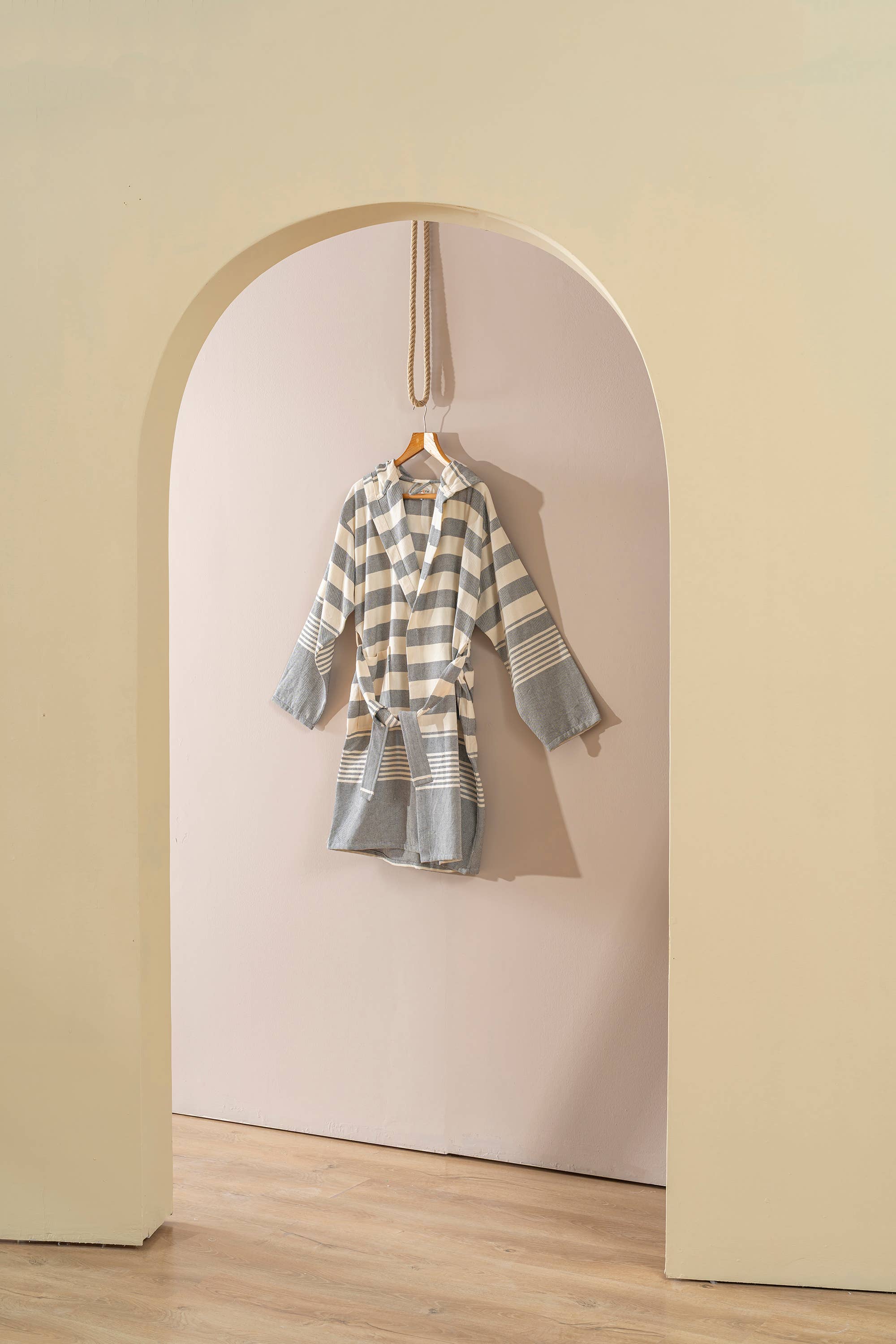 Kikoya - Wholesale Robe - Unisex - Bathrobe Turkish Cotton LightWeight Summer Hood Kimono Robe 1