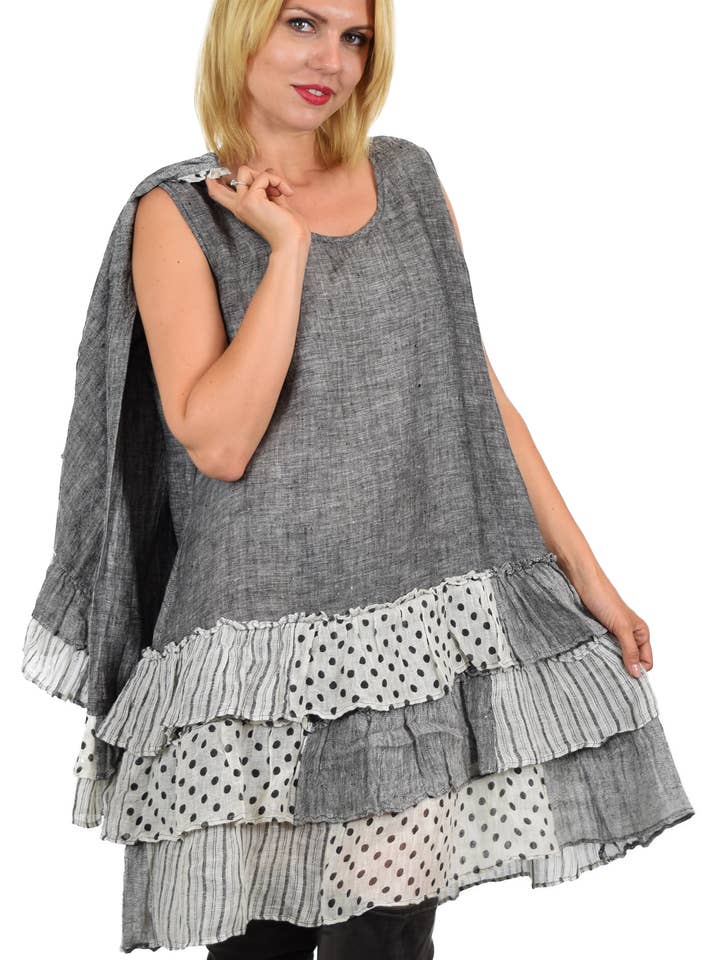 LINEN AND GAUZE - Wholesale Dress – Women's - 3214 2 PC. DRESS & JACKET SET0