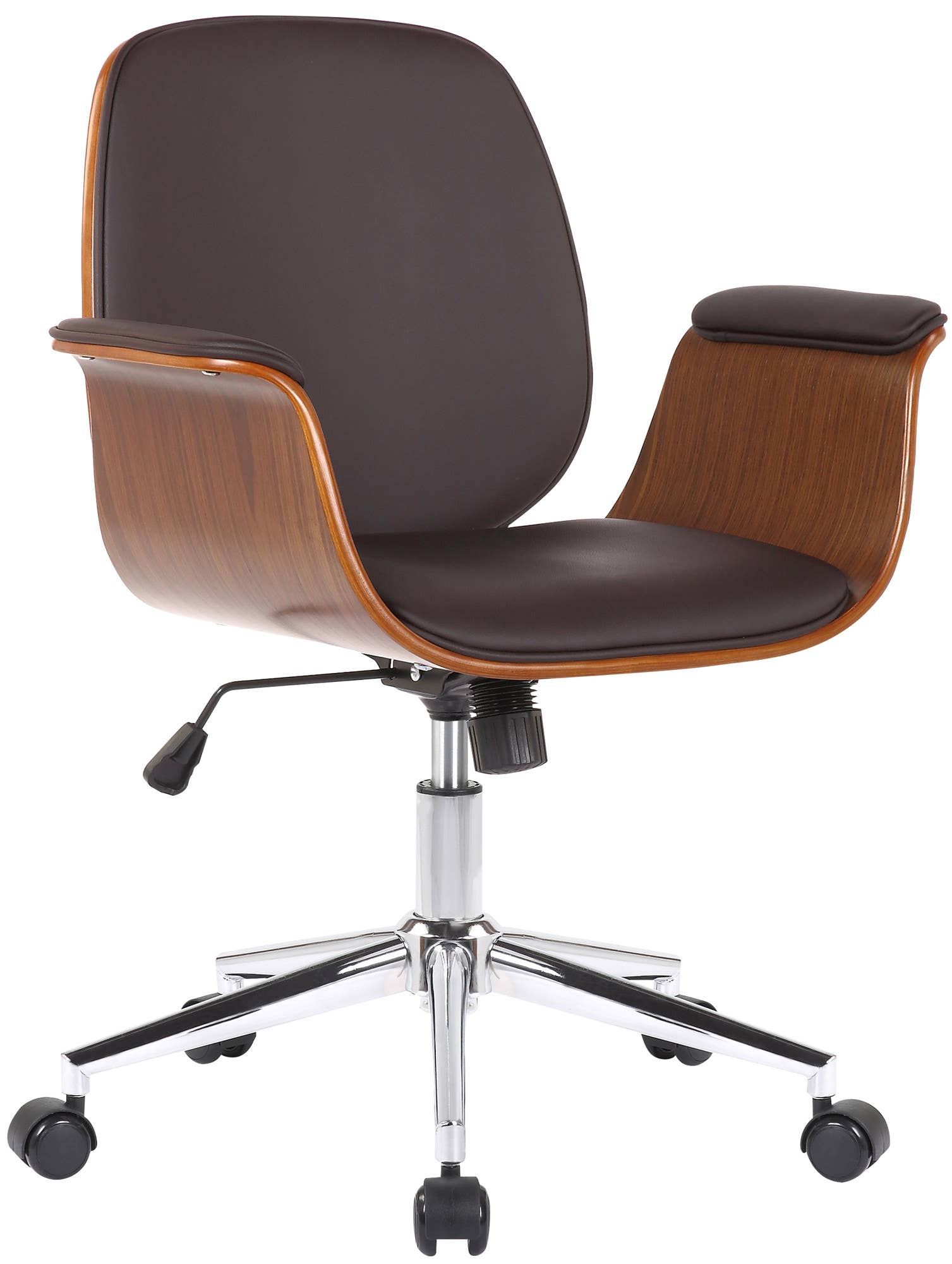 Viborr - Wholesale Chair - Kemberg office armchair - Walnut and chrome steel1