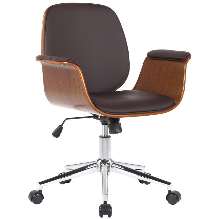 Viborr - Wholesale Chair - Kemberg office armchair - Walnut and chrome steel1