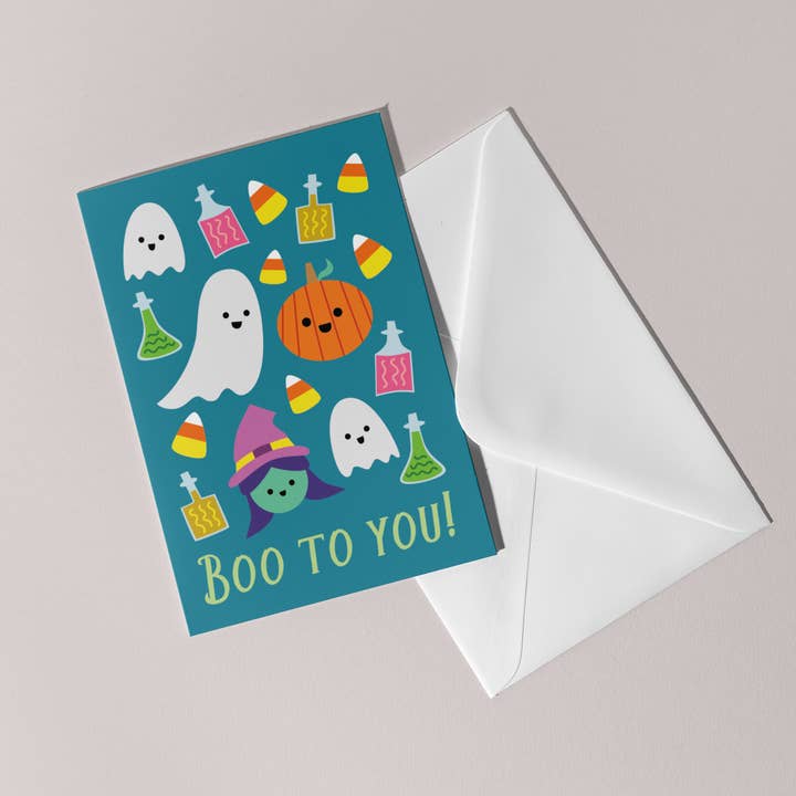 Boo To You Greeting Card for wholesale by Mint Parcel