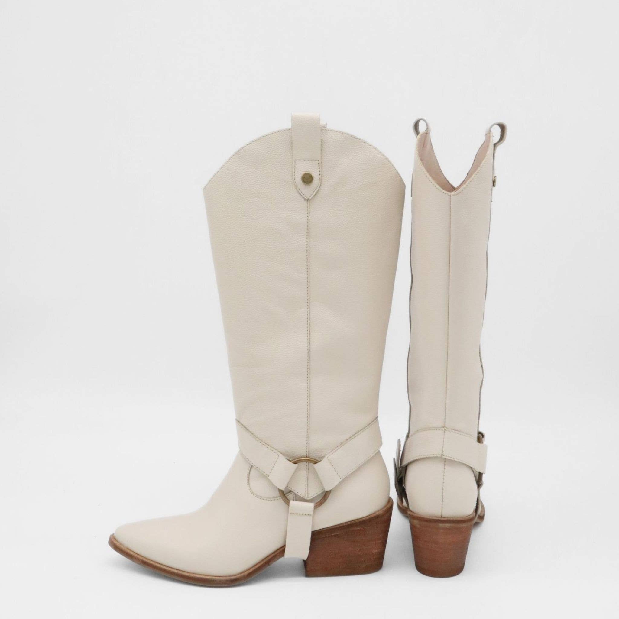 Marfil Botas vaqueras occidentales convertibles Penelope marfil para mujer de venta al por mayor en Faire6