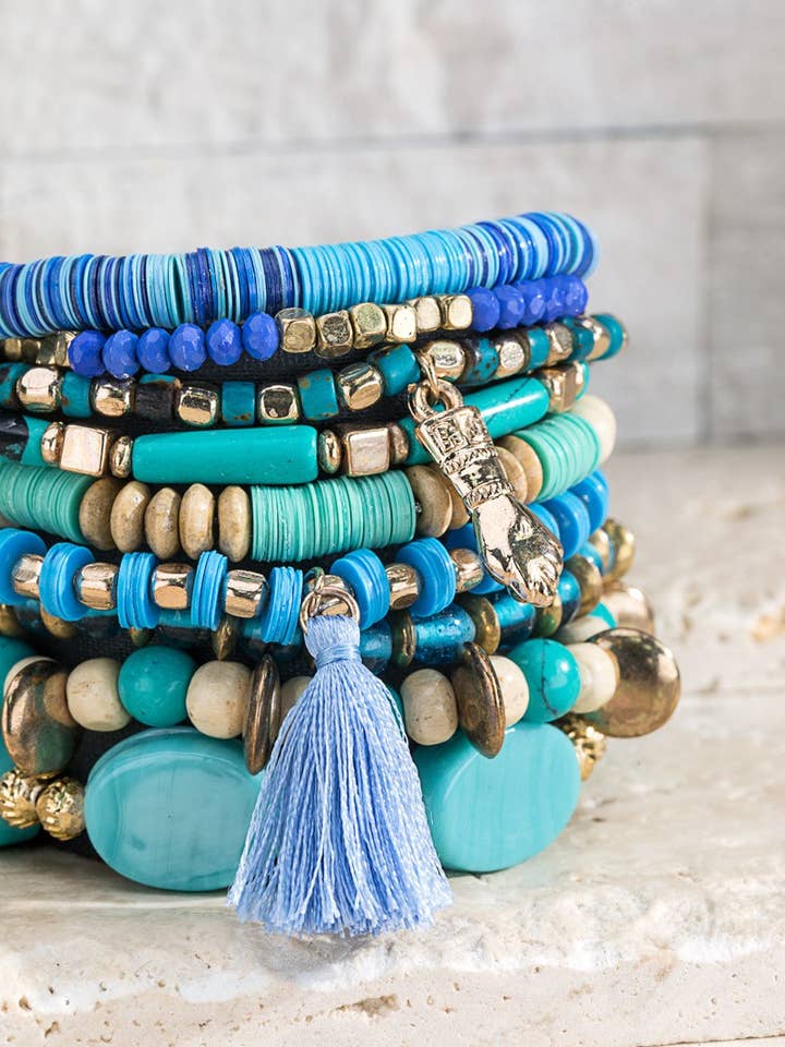 Charm & Bead Bracelet Set for wholesale by Urbanista