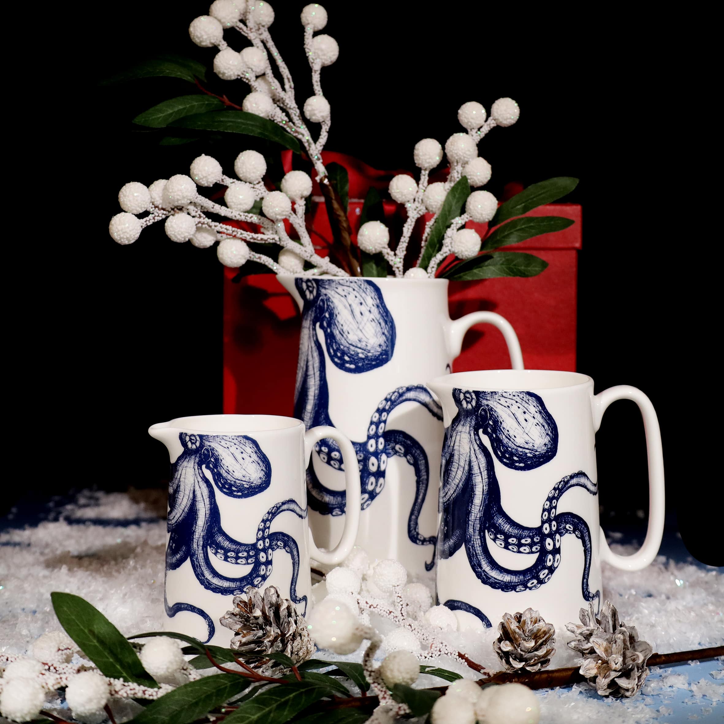Cream Cornwall – Großhandel Krüge – Bone China Krüge mit Oktopus-Motiv1