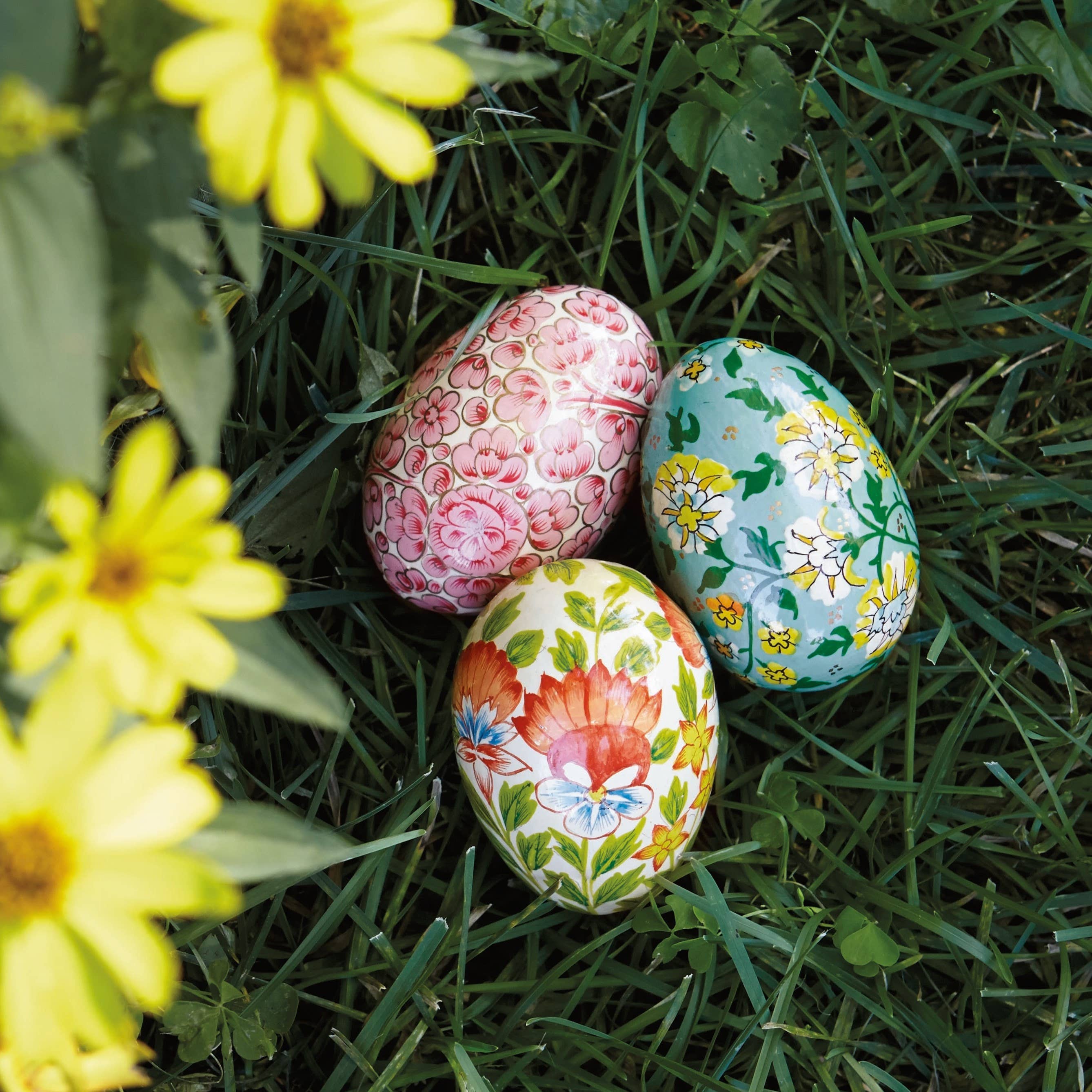 SERRV International - Wholesale Decorative Tabletop Object - Springtime Kashmiri Eggs2