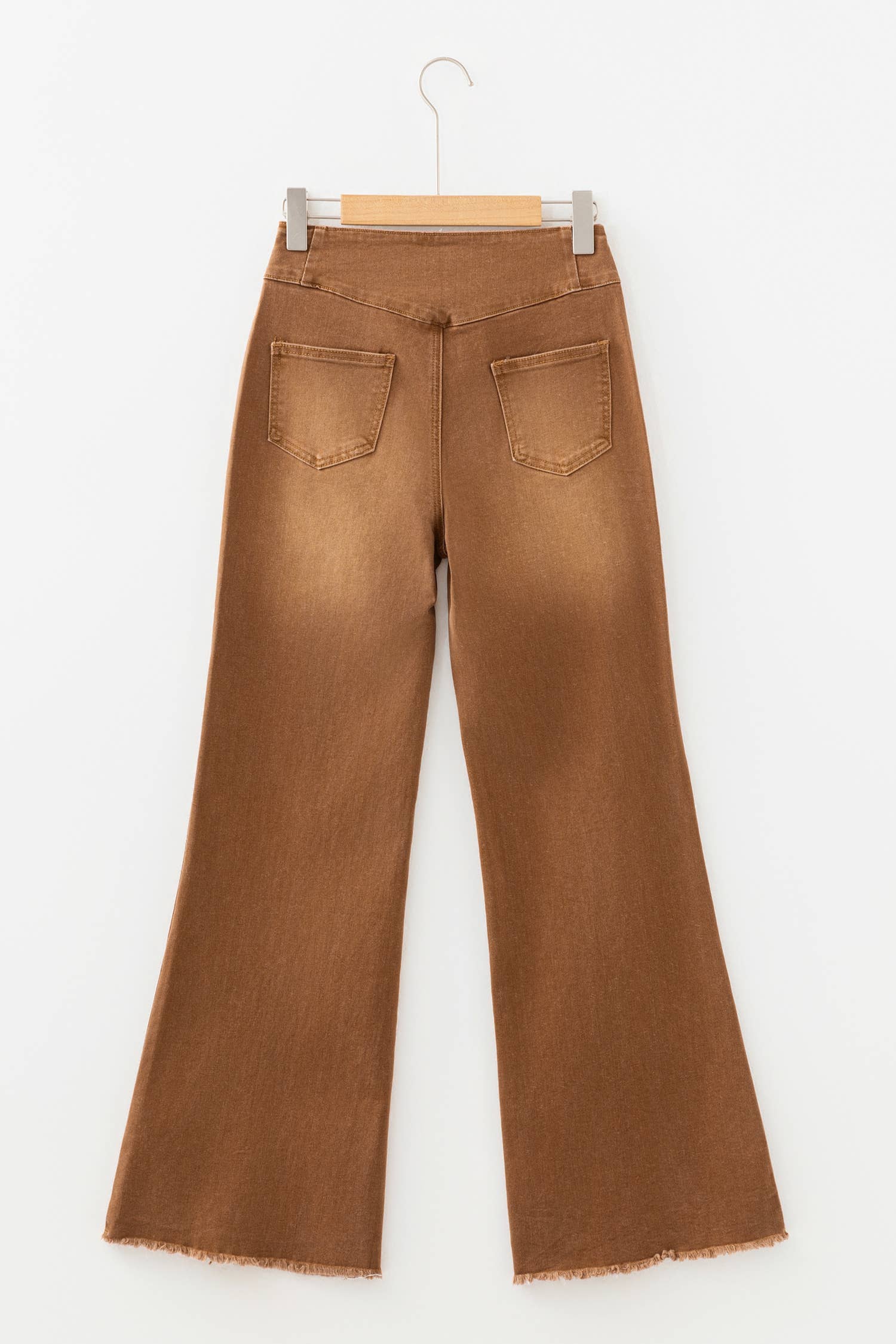 66DISCO - Wholesale Jeans - Women's - 66Western High Waist Button Fly Seamed Raw Hem Flare Jeans5