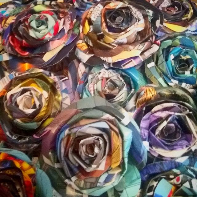 Tall Hill Upcycled - Wholesale Artificial Flowers - Paper Roses9