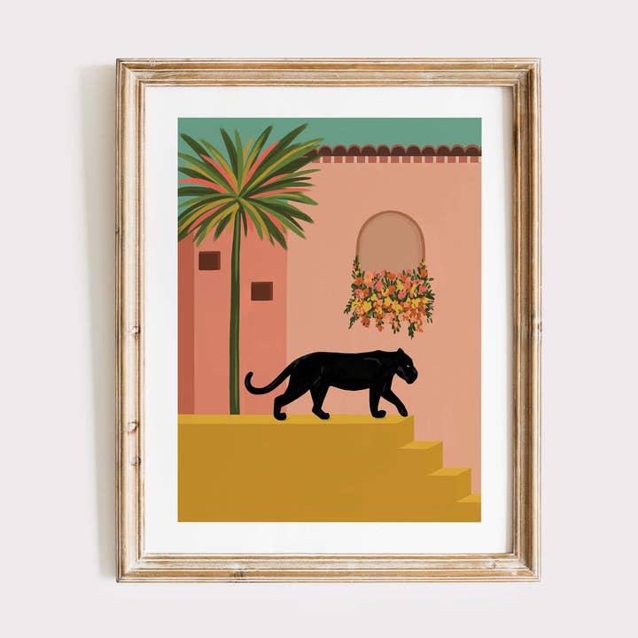 Impression d'art Giclée "Panther on the Prowl" pour la vente par Michio Aluna
