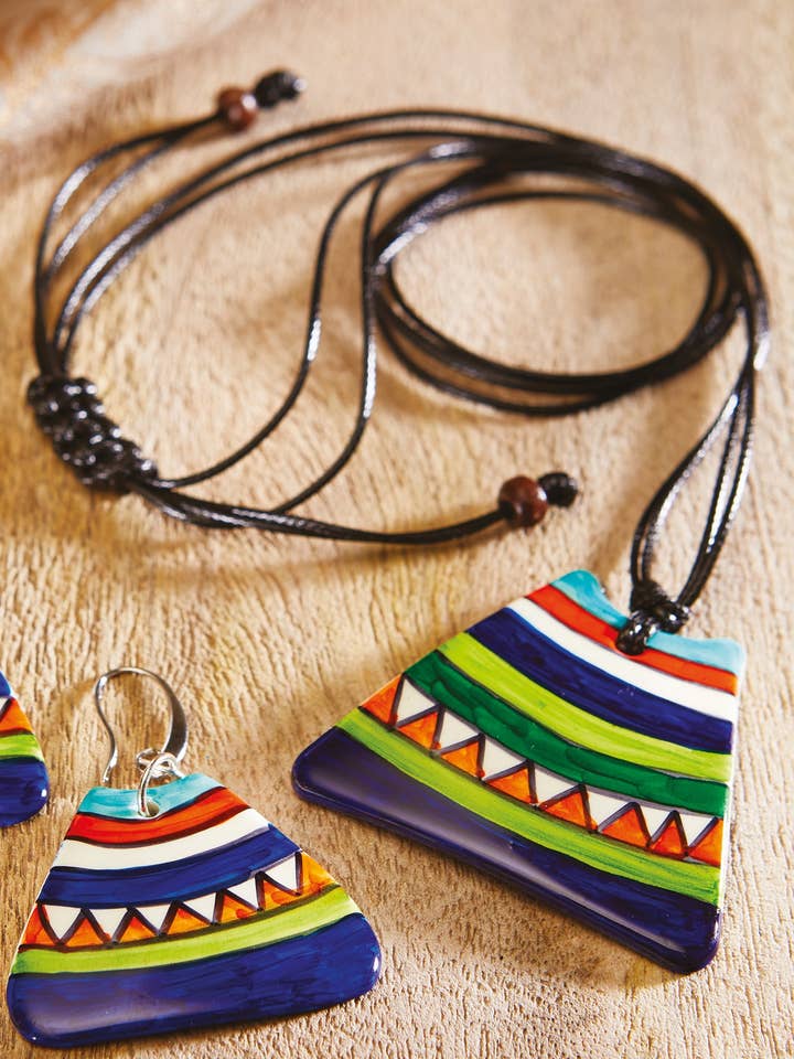 Colar de Coco Multi Pintado à Mão por atacado de Namaste