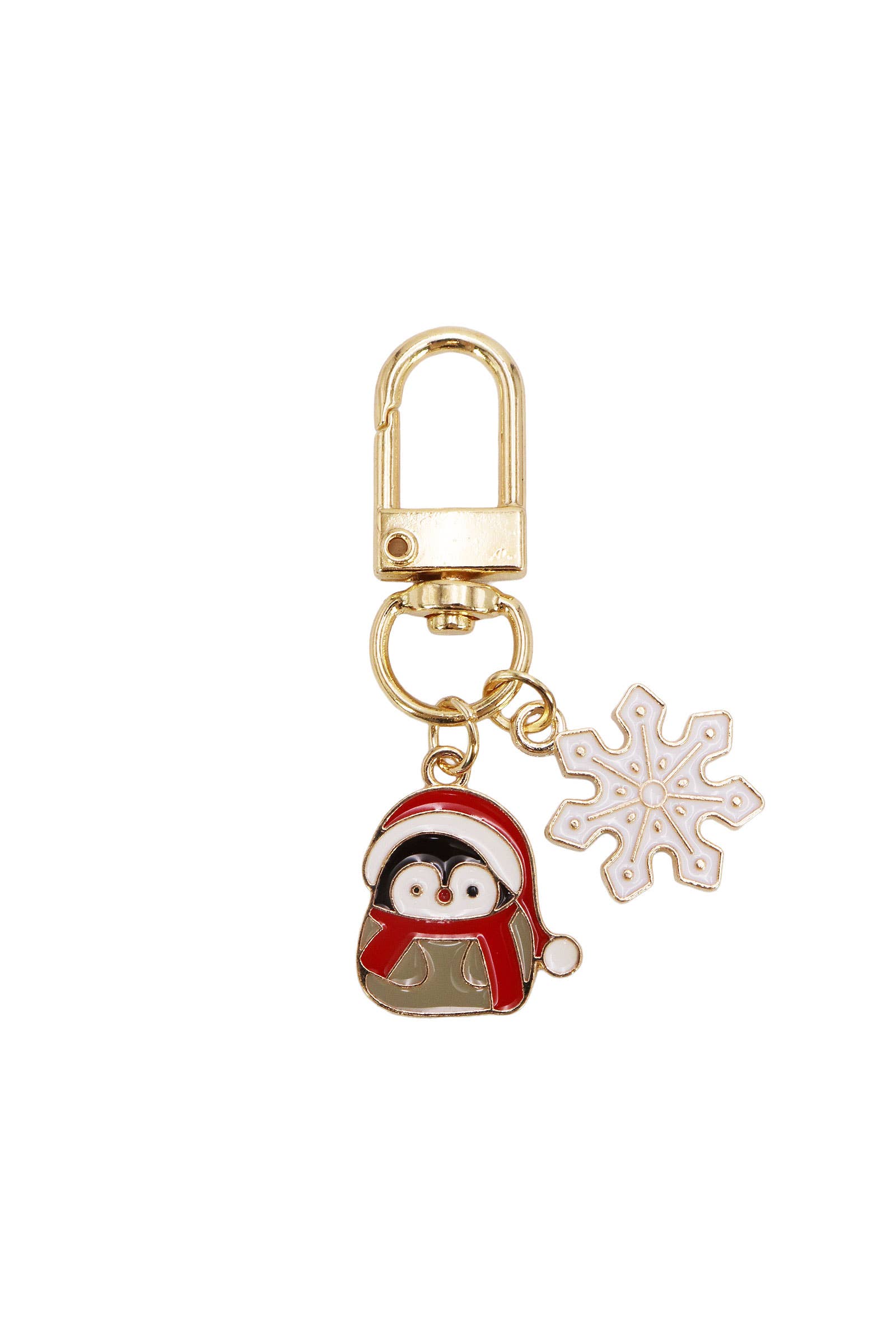 ASSORTED Christmas Enamel Dangle Charm Key Ring Chain for wholesale on Faire8