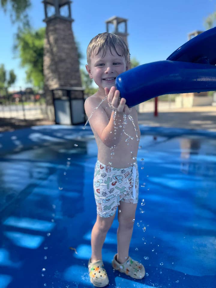 American Rodeo Boys Swim Trunks for wholesale by House of Henry