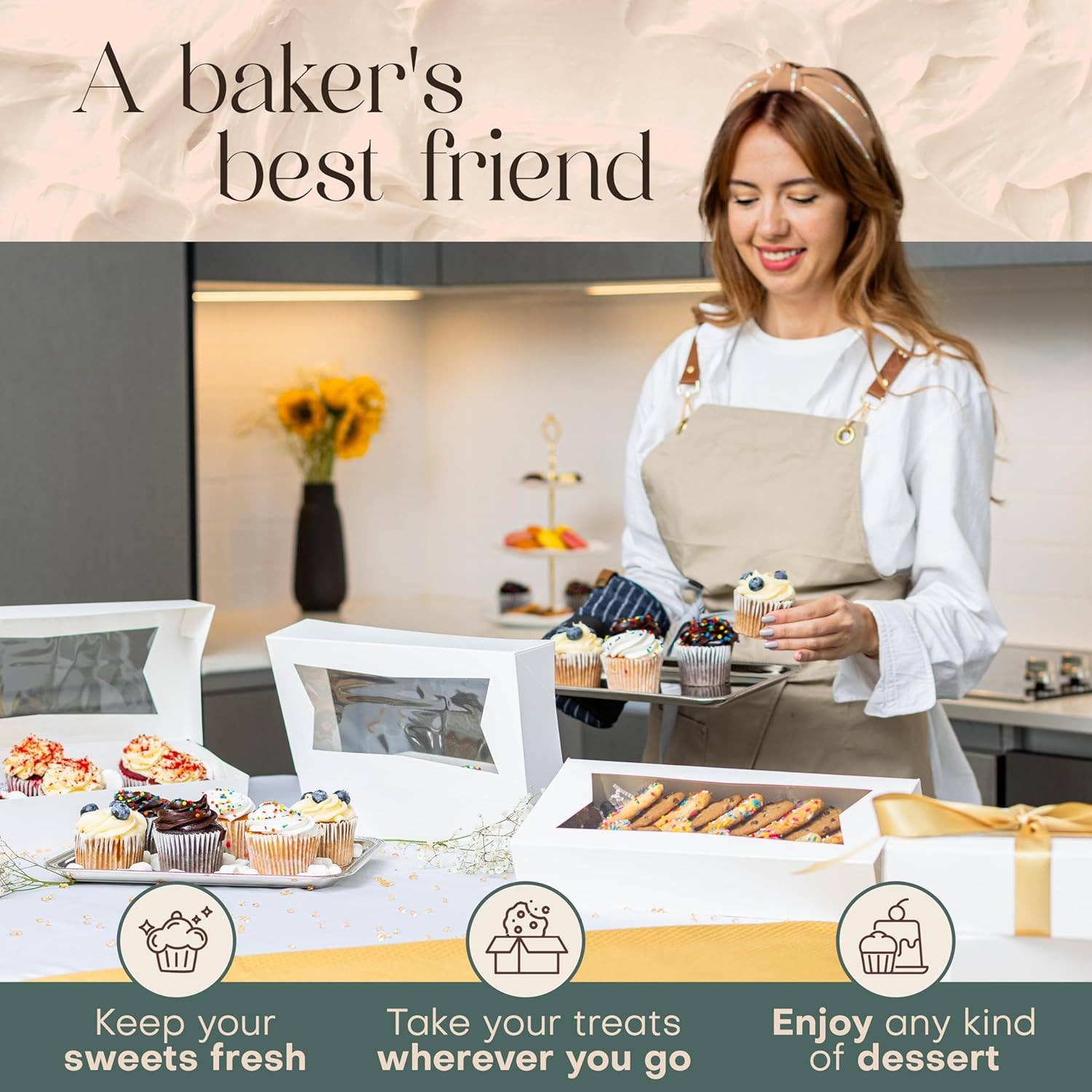 MT Products - Wholesale Food Storage Container - MT Products White Cookie Boxes/Bakery Boxes5