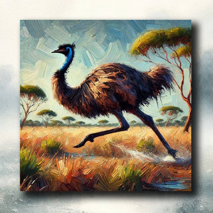 Emu Struds Køleskabsmagnet 55x55mm for engroshandel hos frostedgrey