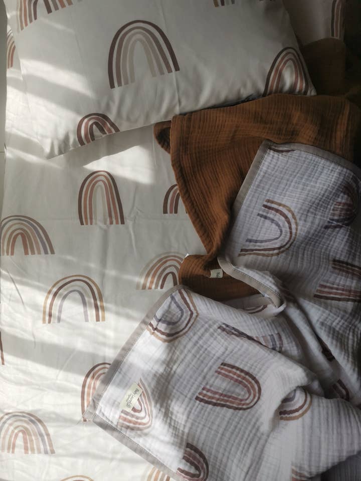 Spring Organic Cotton Fitted Bed Sheet 70*130 for wholesale by Baby Laurel Organics