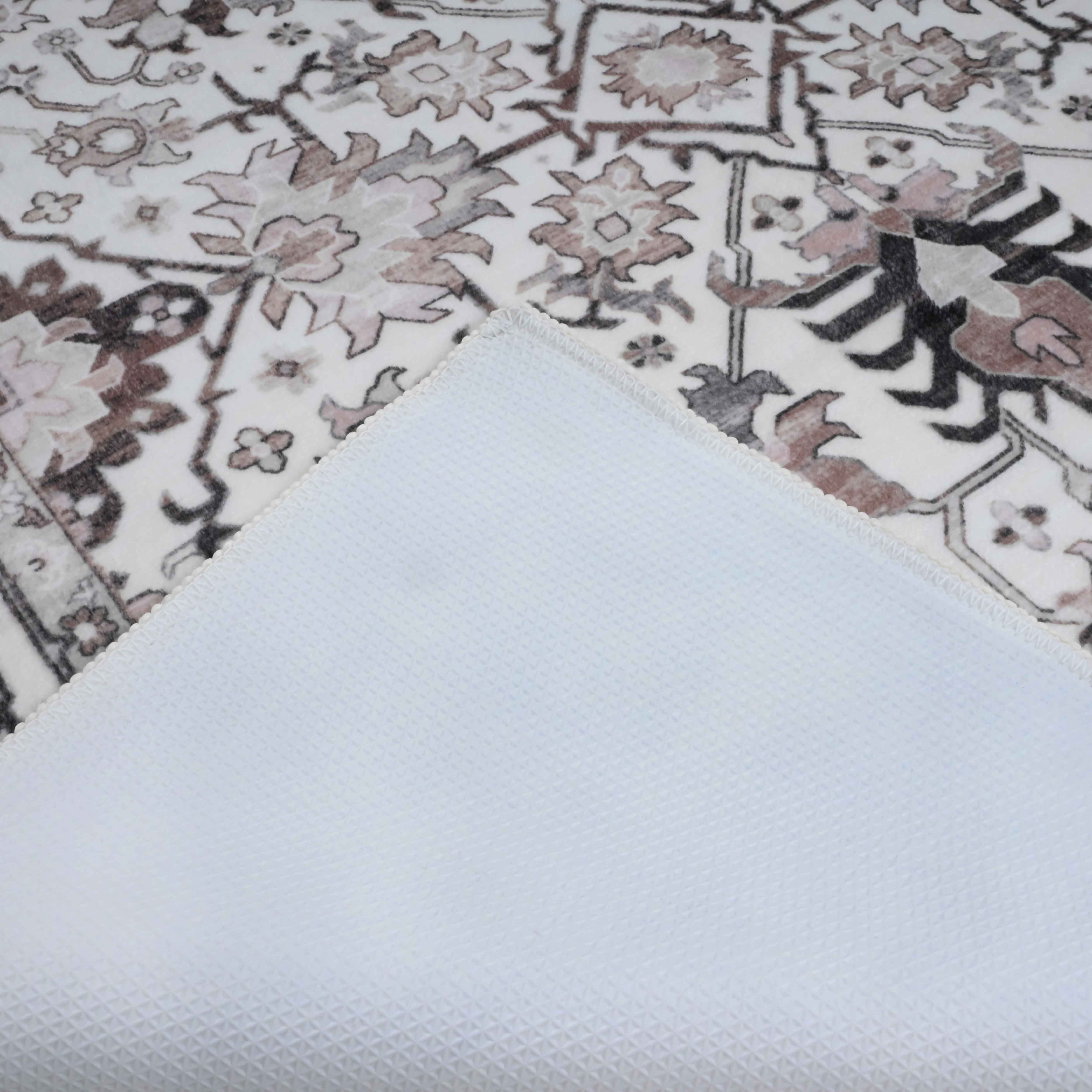 Bed Bath Fashions - Wholesale Area Rug - Bibb Home Washable Flannel Printed Accent Rug with Latex Bac26