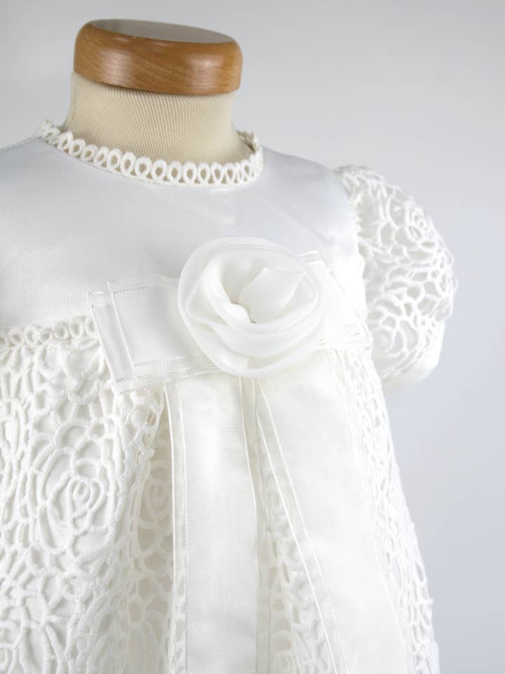 The Heritage Collections - Wholesale Dress - Baby - Ruby - Traditional Long Lace Christening Robe5