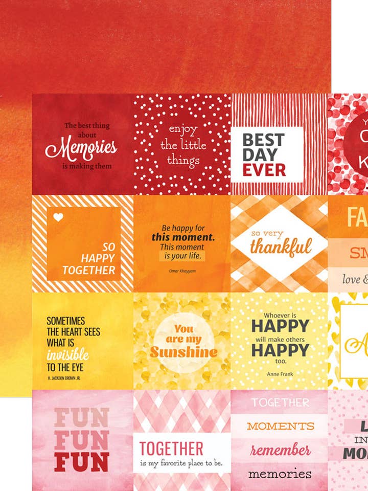 Colorways Sentiments Tags 2 12 x 12 papier pour scrapbooking pour la vente par Paper House Productions