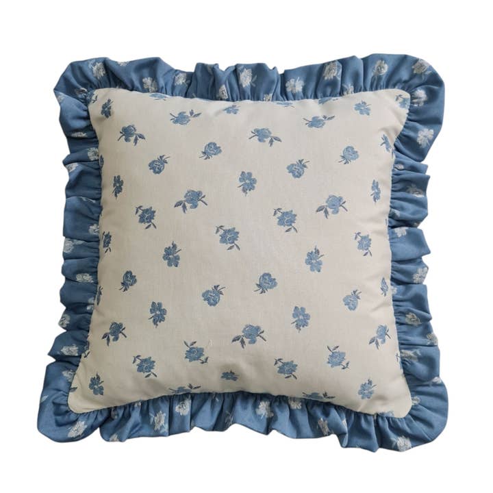 Vintage Flowers Pillowcase with Ruffles for wholesale by Lunaria Lab