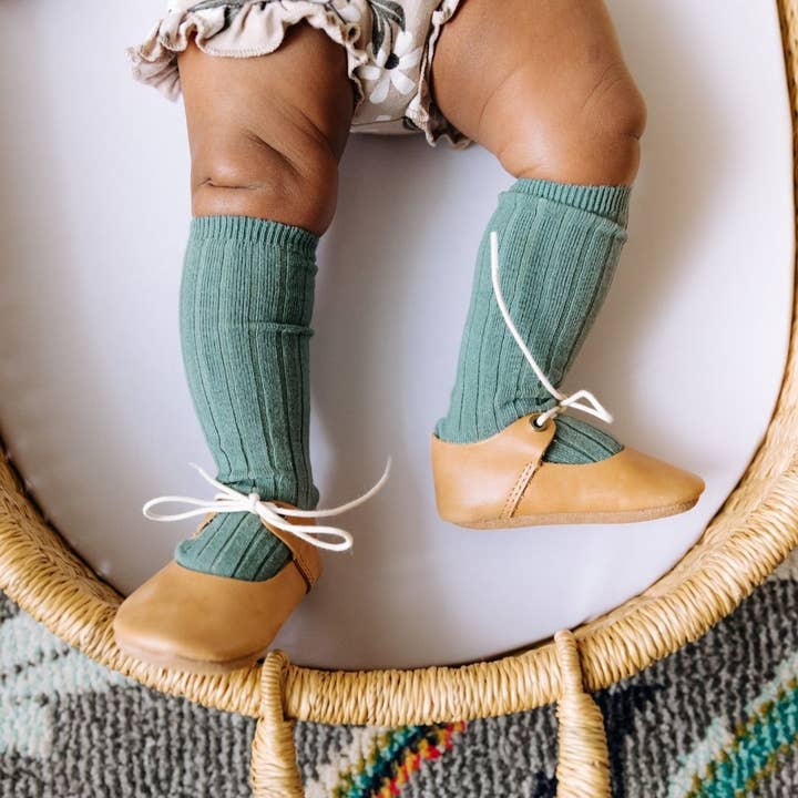 Piper Finn - Wholesale Flats/Loafers - Kids - Natural - Lace-Up Mary Jane - Soft Sole1