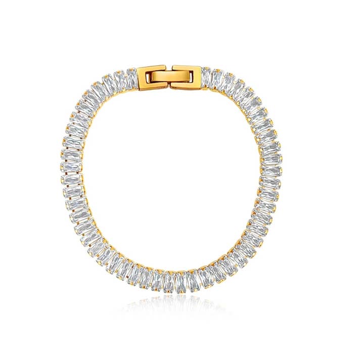 Bracelet baguette Shayna pour la vente par Sahira Jewelry Design