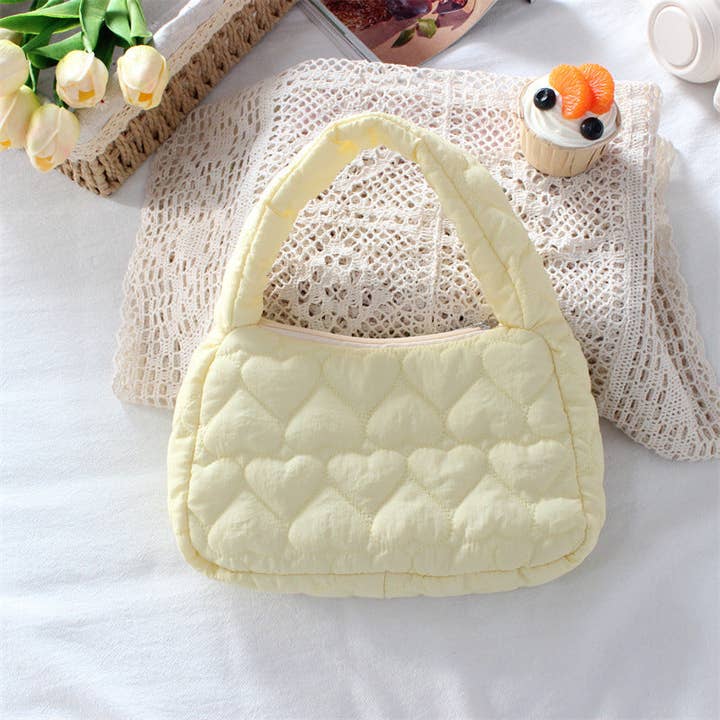 Tickled Teal - Wholesale Tote Bag - Women's - Quilted Heart Mini Tote Bag1