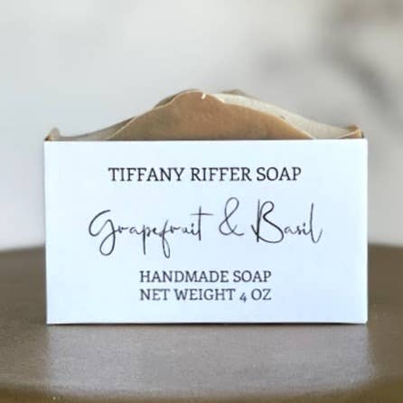 Grapefruit & Basil Soap - Natural, Handmade Vegan Soap for wholesale by Tiffany Riffer Soap