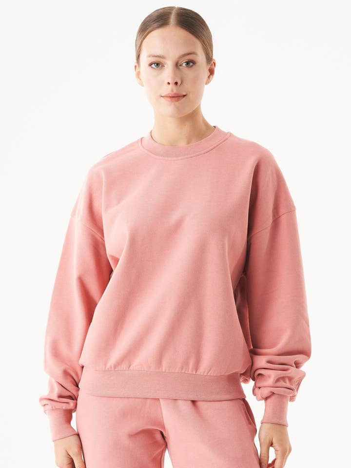 ORGANICATION - Wholesale Sweatshirt - Women's - BUKET- Soft Touch Sweatshirt aus Bio-Baumwolle - Blush0