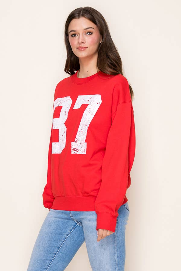 Tres Bien, Inc - Wholesale Graphic Sweatshirt - Women's - "87" PREMIUM WASH GRAPHIC SWEATSHIRT6