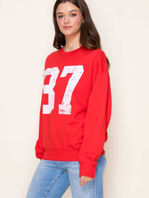 Tres Bien, Inc - Wholesale Graphic Sweatshirt - Women's - "87" PREMIUM WASH GRAPHIC SWEATSHIRT6