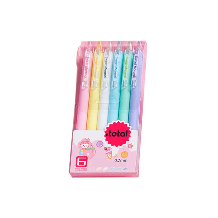 I-Total, I-Drink - Wholesale Highlighter - Macaron Gel Pens - 12 Pcs Display