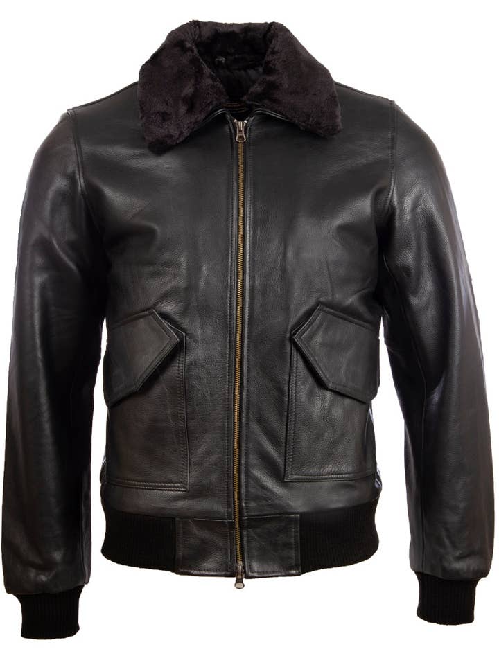 Blouson aviateur 6KT4 pour homme - Noir pour la vente par Aviatrix