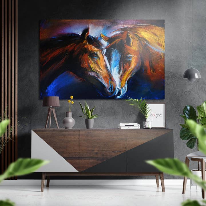 Paarden in Liefde Geborsteld Aluminium Dibond Wandkunst voor wholesale door Insigne