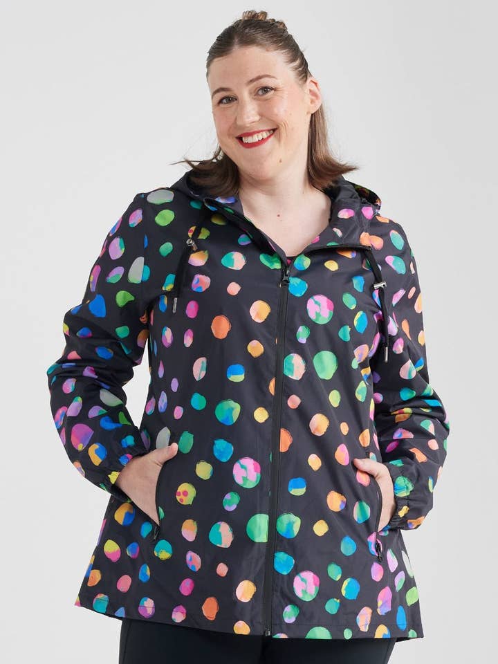 Night Polka Raincoat - Adults for wholesale by Mama Movement