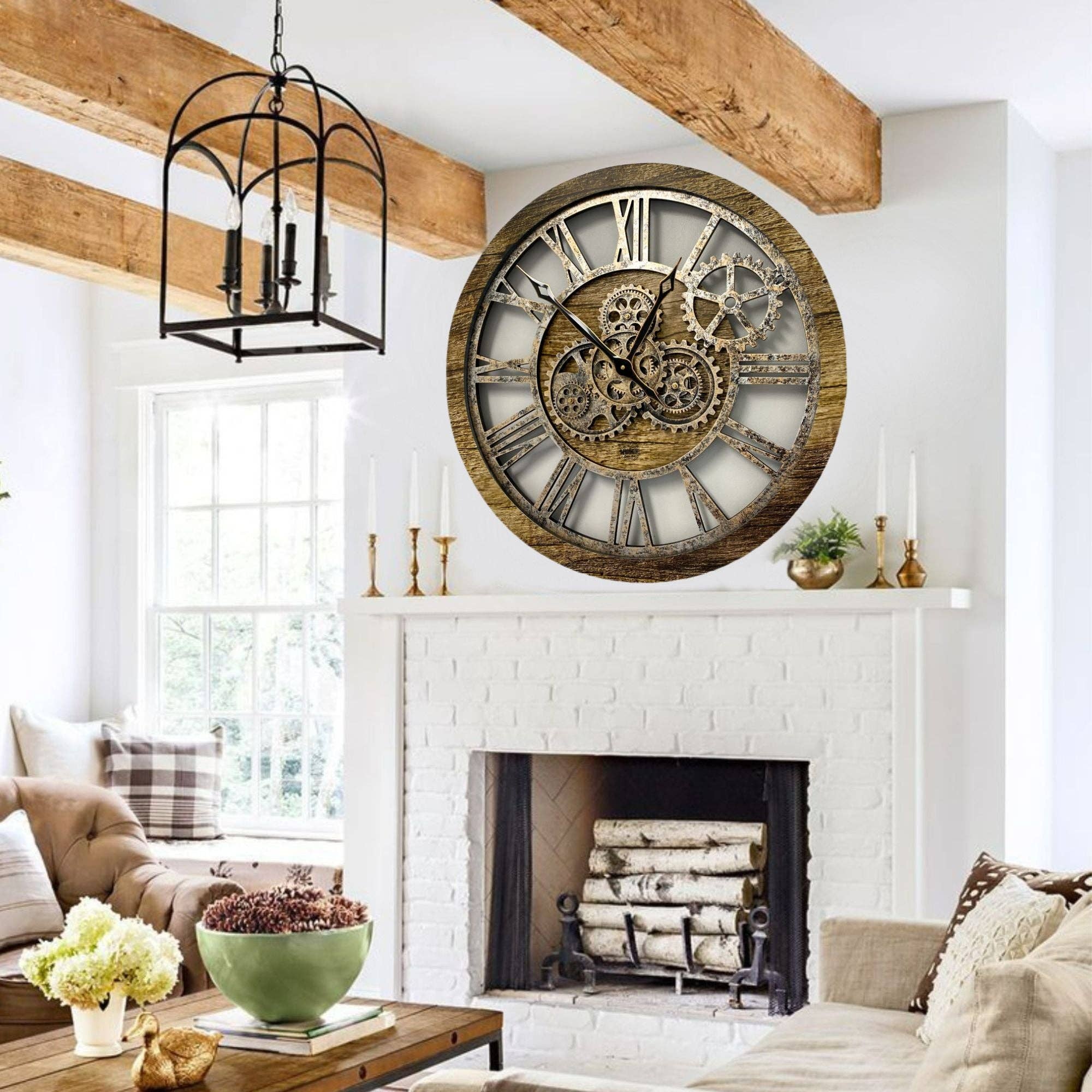 The Gears Clock - Wholesale Wall Clock - AMERICA LINE WALL CLOCK 24 INCH GOLD ANTIQUE8