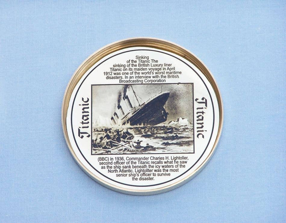 Hampton Nautical - Wholesale Navigational Compass - Solid Brass RMS Titanic Compass 4" w/ Rosewood Box3