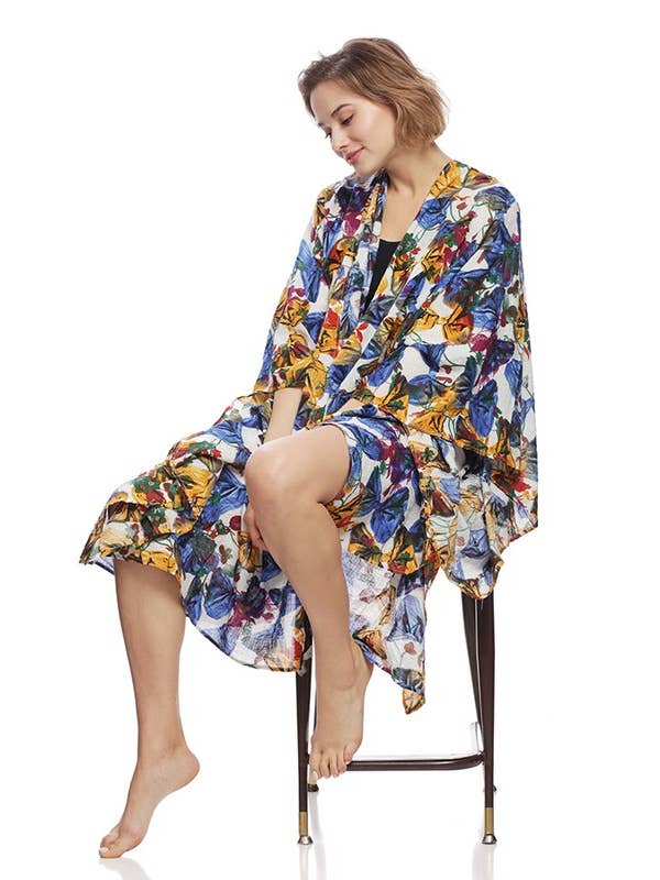 Suzie Q USA – wholesale Kimono – Women's – Abstract Print Kimono2