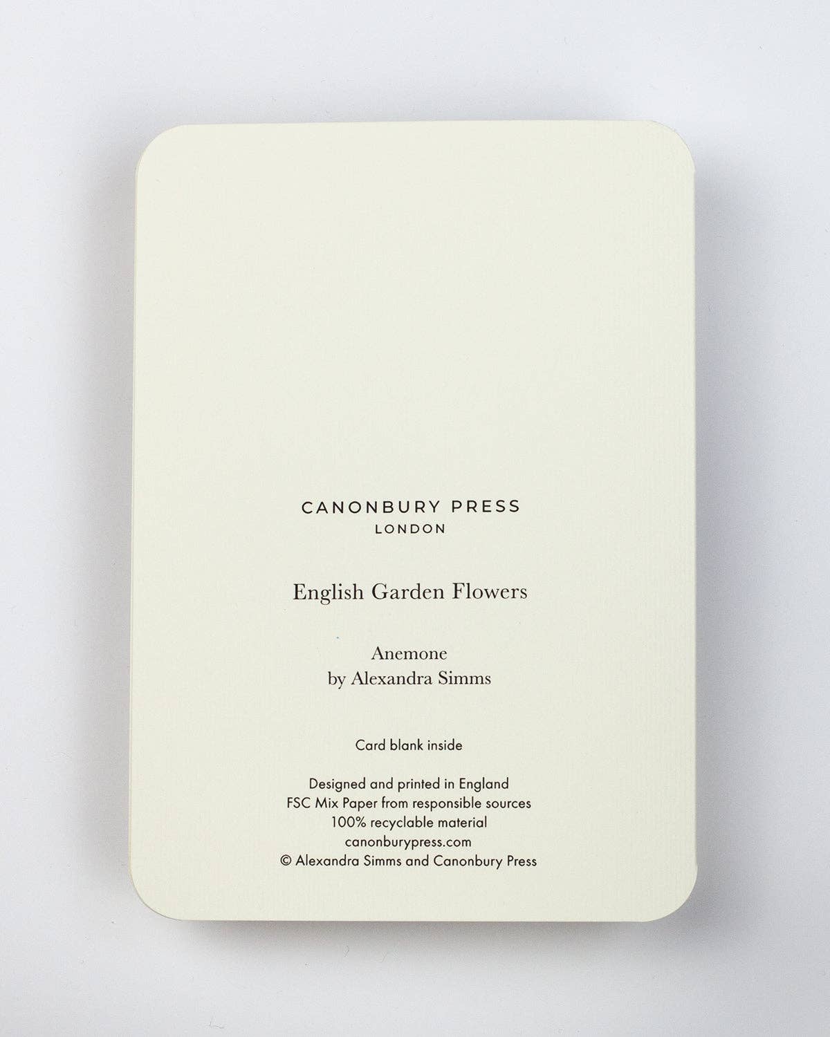 Canonbury Press - Wholesale Everyday Greeting Card - Anemone Greeting Card | Birthday Card | Luxury Cards2