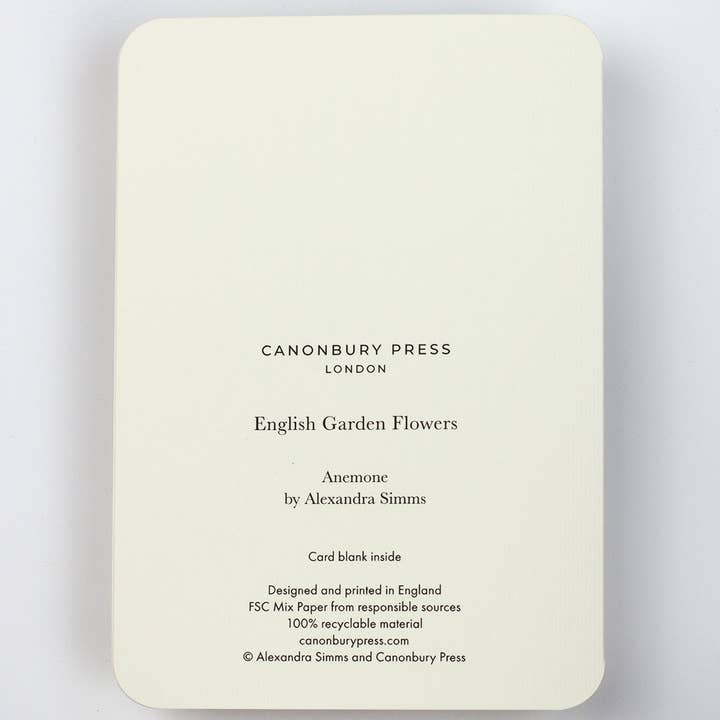 Canonbury Press – Großhandel Grußkarten für den Alltag – Anemone Grußkarte | Geburtstagskarte | Luxus-Karten2