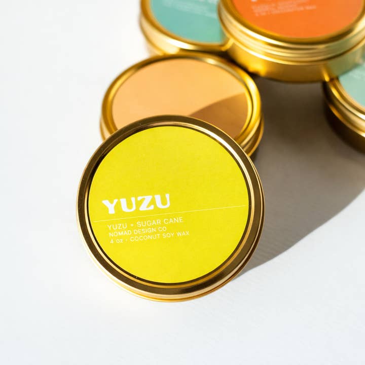 Vela de lata de viagem Yuzu por atacado de Nomad Design Co