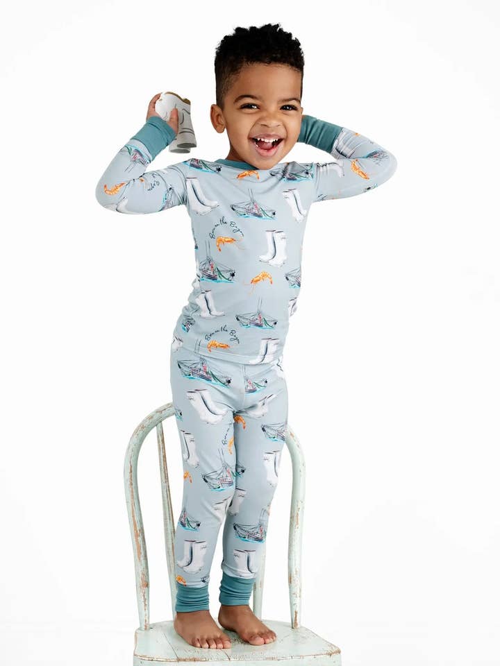 Born on the Bayou Bamboo Two-Piece Long Set for wholesale by Pearls & Pelicans